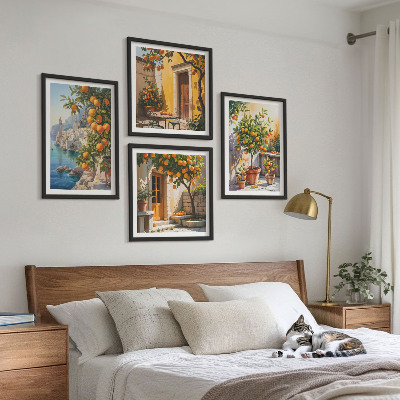 Pripravljena stenska galerija Poslikane citrusne pokrajine