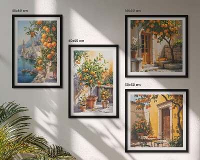 Pripravljena stenska galerija Poslikane citrusne pokrajine