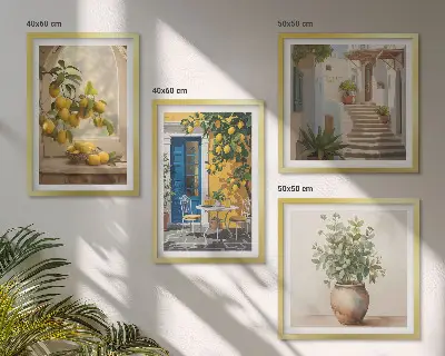 Komplet slik nad zofo Arhitektura mesta Lemons komplet slik z motivom mestne arhitekture