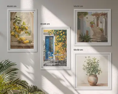 Komplet slik nad zofo Arhitektura mesta Lemons komplet slik z motivom mestne arhitekture