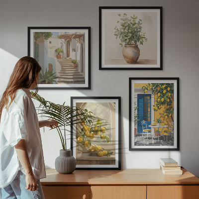 Komplet slik nad zofo Arhitektura mesta Lemons