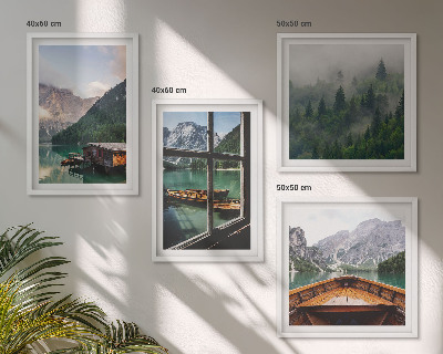Pripravljena stenska galerija Gorsko jezero Łódź koče