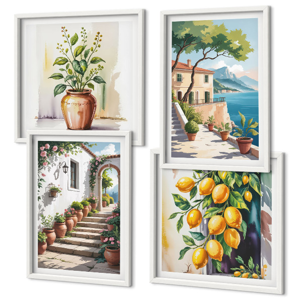 Pripravljena stenska galerija Limonino obmorsko cvetje