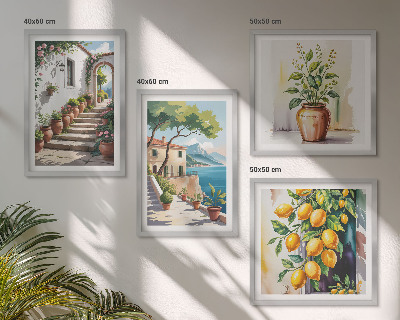 Pripravljena stenska galerija Limonino obmorsko cvetje