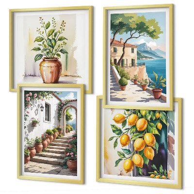 Pripravljena stenska galerija Limonino obmorsko cvetje
