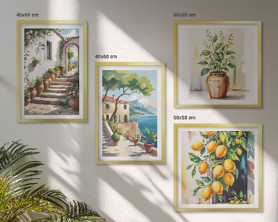 Pripravljena stenska galerija Limonino obmorsko cvetje