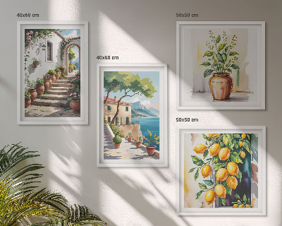 Pripravljena stenska galerija Limonino obmorsko cvetje
