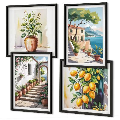 Pripravljena stenska galerija Limonino obmorsko cvetje