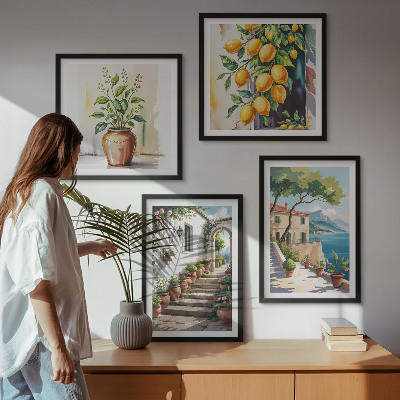 Pripravljena stenska galerija Limonino obmorsko cvetje