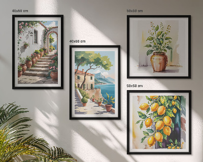 Pripravljena stenska galerija Limonino obmorsko cvetje