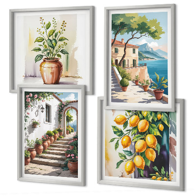 Pripravljena stenska galerija Limonino obmorsko cvetje