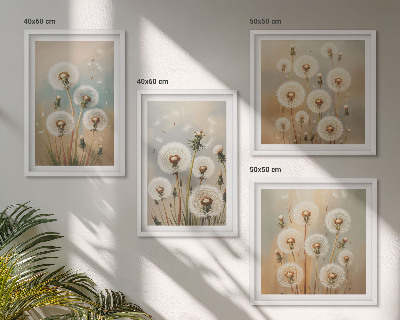 Set 4 slik v okvirju Pastelni cvetovi regrata