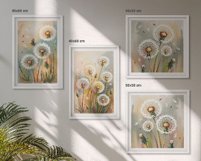 Pripravljena stenska galerija Cvetovi regrata pastelne trave