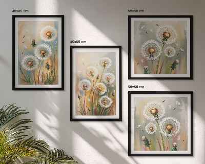 Pripravljena stenska galerija Cvetovi regrata pastelne trave