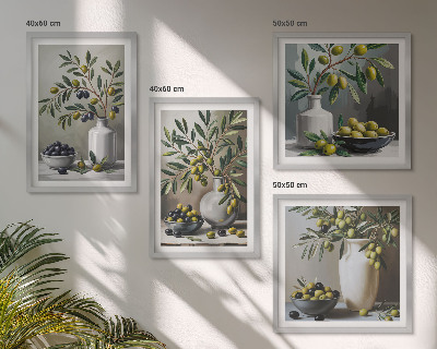 Pripravljena stenska galerija Olive v keramični sivi barvi