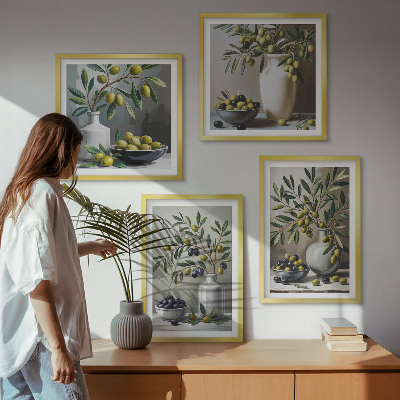 Pripravljena stenska galerija Olive v keramični sivi barvi