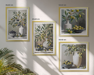Pripravljena stenska galerija Olive v keramični sivi barvi