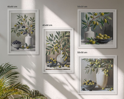 Pripravljena stenska galerija Olive v keramični sivi barvi