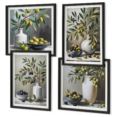 Pripravljena stenska galerija Olive v keramični sivi barvi