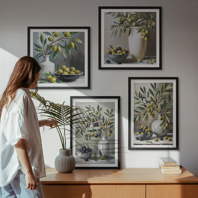 Pripravljena stenska galerija Olive v keramični sivi barvi