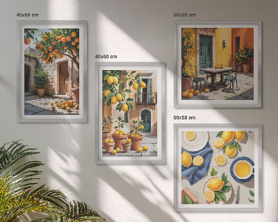 Pripravljena stenska galerija Agrumi v sončnem vrtu