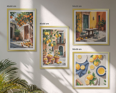 Pripravljena stenska galerija Agrumi v sončnem vrtu