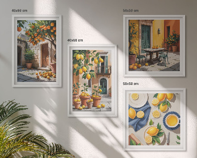 Pripravljena stenska galerija Agrumi v sončnem vrtu