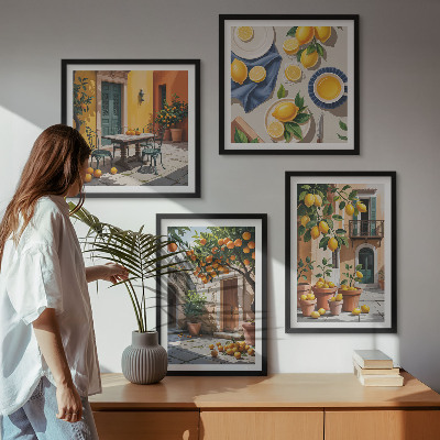 Pripravljena stenska galerija Agrumi v sončnem vrtu