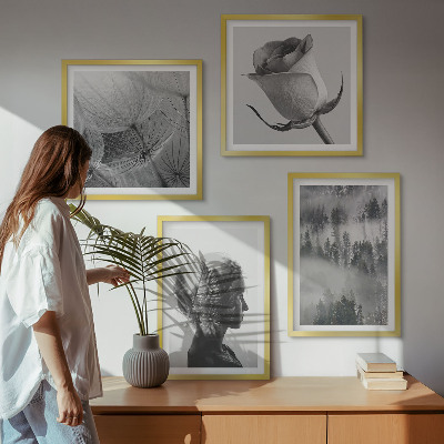Komplet slik nad zofo Portret ženske v gozdni megli