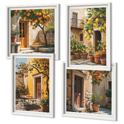 Set 4 slik v okvirju Agrumi na soncu