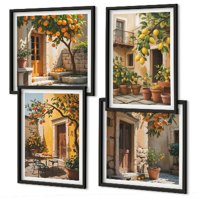 Set 4 slik v okvirju Agrumi na soncu