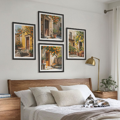 Set 4 slik v okvirju Agrumi na soncu