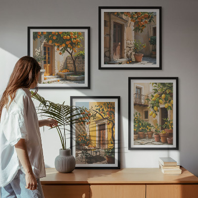 Set 4 slik v okvirju Agrumi na soncu