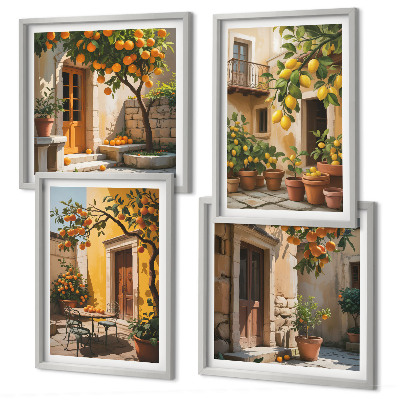 Set 4 slik v okvirju Agrumi na soncu