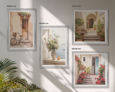 Pripravljena stenska galerija Očarljive obmorske ulice