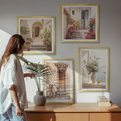 Pripravljena stenska galerija Očarljive obmorske ulice