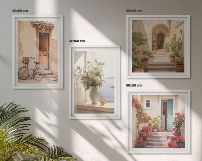 Pripravljena stenska galerija Očarljive obmorske ulice