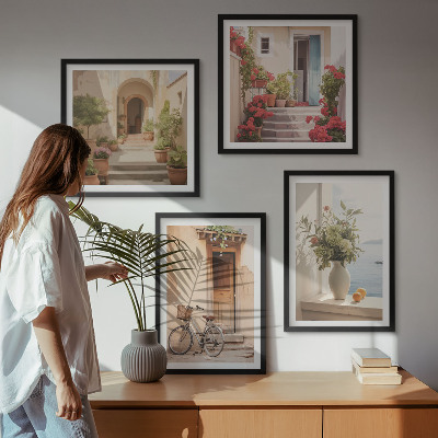 Pripravljena stenska galerija Očarljive obmorske ulice
