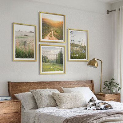 Pripravljena stenska galerija Pokrajine narava polja sonce