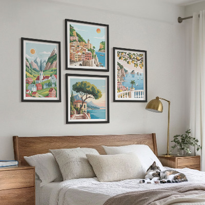 Set 4 slik v okvirju Morske pokrajine agrumi