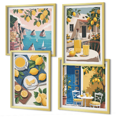 Komplet slik nad zofo Limonada za teraso Sun