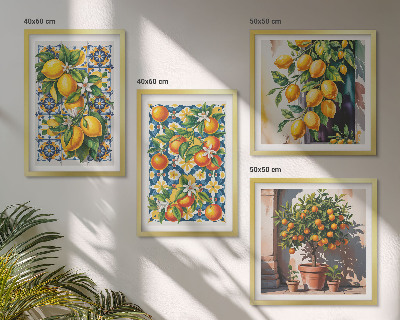 Pripravljena stenska galerija Barviti abstraktni agrumi