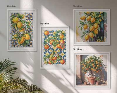 Pripravljena stenska galerija Barviti abstraktni agrumi