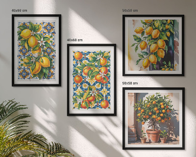 Pripravljena stenska galerija Barviti abstraktni agrumi