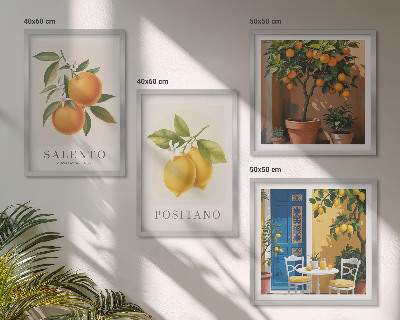 Pripravljena stenska galerija Amalfijske limone in pomaranče