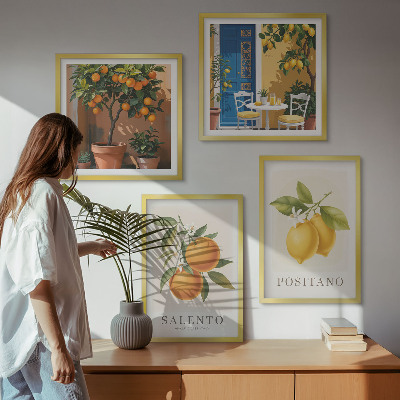 Pripravljena stenska galerija Amalfijske limone in pomaranče