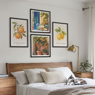 Pripravljena stenska galerija Amalfijske limone in pomaranče