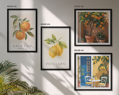 Pripravljena stenska galerija Amalfijske limone in pomaranče