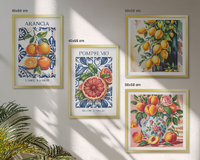 Pripravljena stenska galerija Italijanski modni plakati citrusov