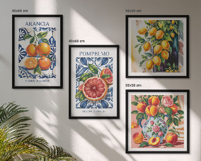 Pripravljena stenska galerija Italijanski modni plakati citrusov